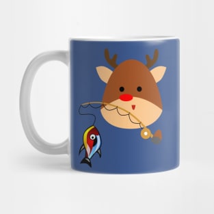 Merry Christmas Reindeer & Fishing Mug